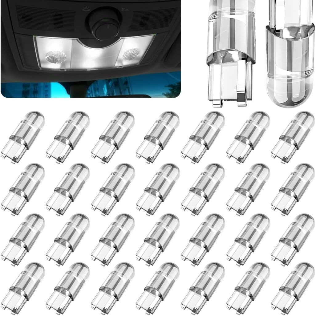 Lámpara de ancho t10 12v lámpara de matrícula cob brillante w5w una lámpara de lectura lámpara de cola de automóvil reformada lámpara led