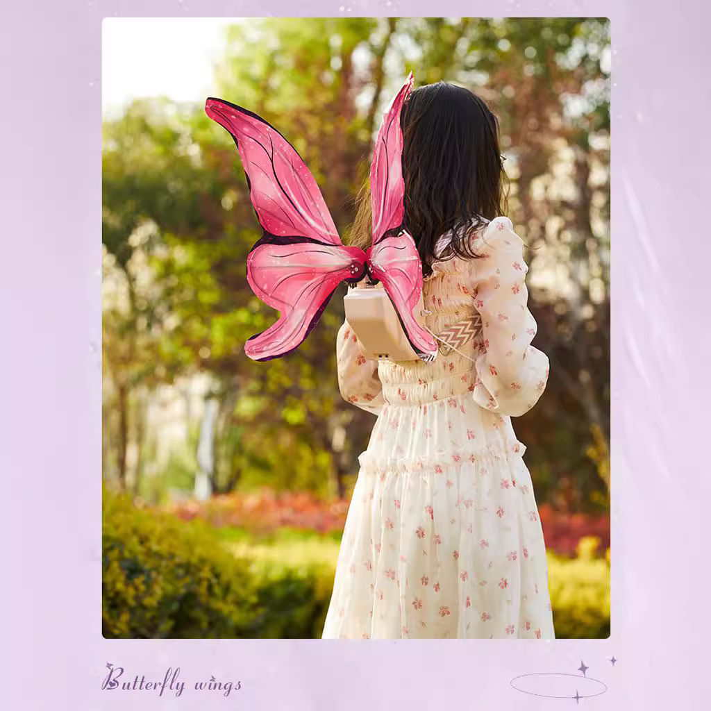 Altas de mariposa eléctricas en movimiento, alas de elfo, espalda de ángel, juguetes luminosos para niños, regalos de año nuevo para niñas