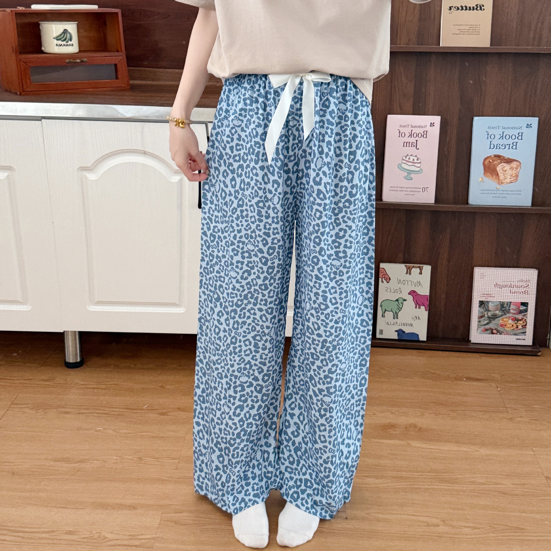 12 블루 레오파드 프린트