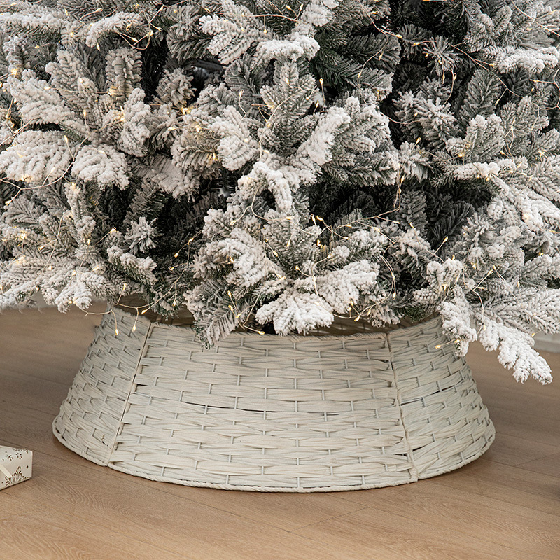 Gran árbol de Navidad cifrado árbol de nieve flocado blanco hoja mixta nieve árbol de simulación decoración de suelo en stock