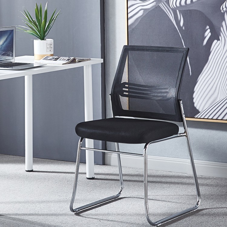 Office Chair with Minimalist Backrest, Ergonomic Staff Training Comfortable Computer Chair, Factory Direct Supply, Ready Stock Conference Chair