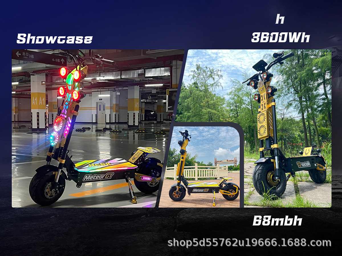 GT-M8 72V Dual Drive 10000W Off-Road Electric Scooter, Foldable, 110 mph Speed, Long Range Electric Vehicle
