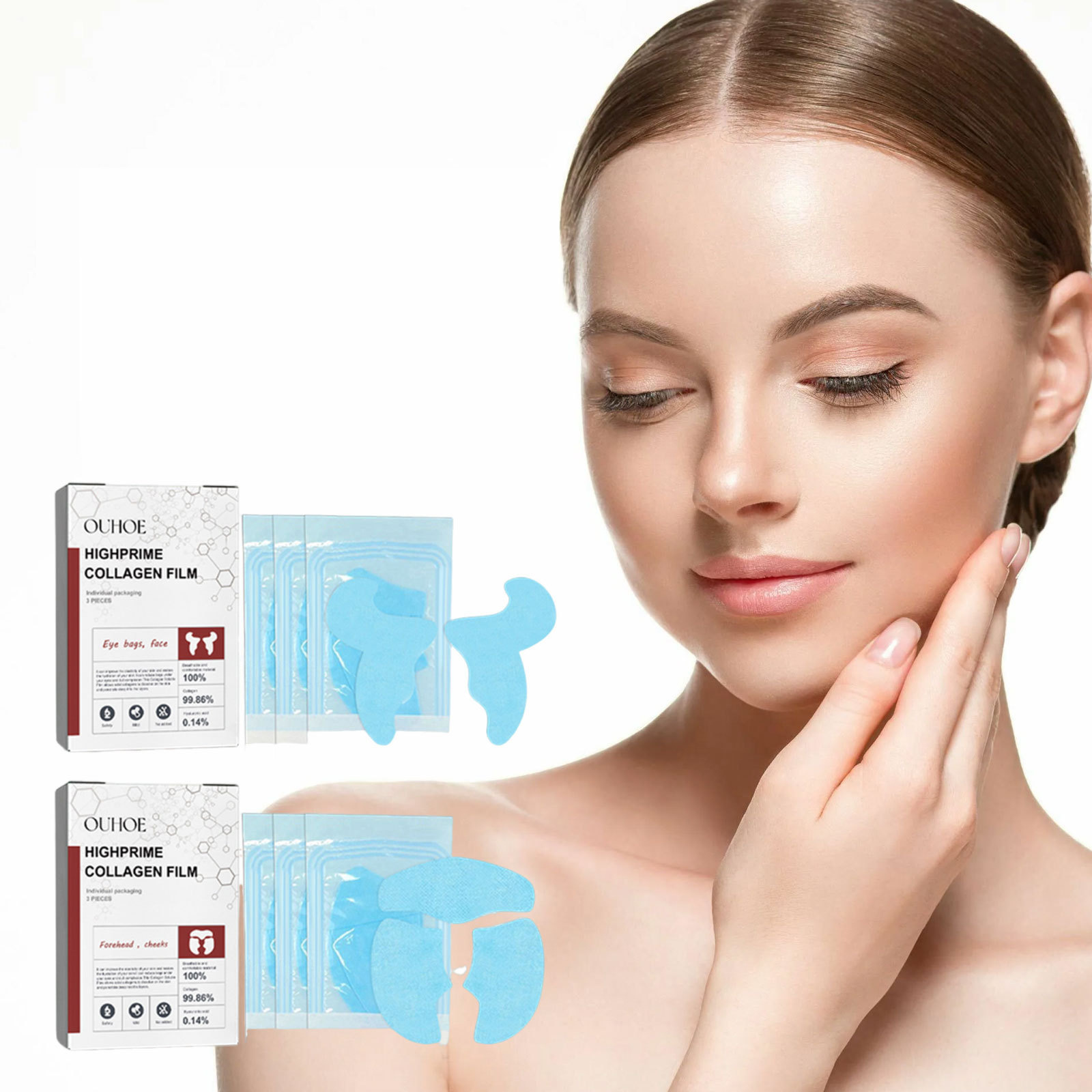 Ouhoe Hydrolyzed Collagen Essence Mask Moisturizing, Smooth, Flexible Skin Texture, Clear Lines and Refreshing Mask