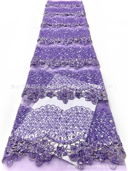 Nuevo estereoscópico 3D decalco manual cuentas tubo bordado tela de moda europea y americana vestido de boda vestido de cena tela