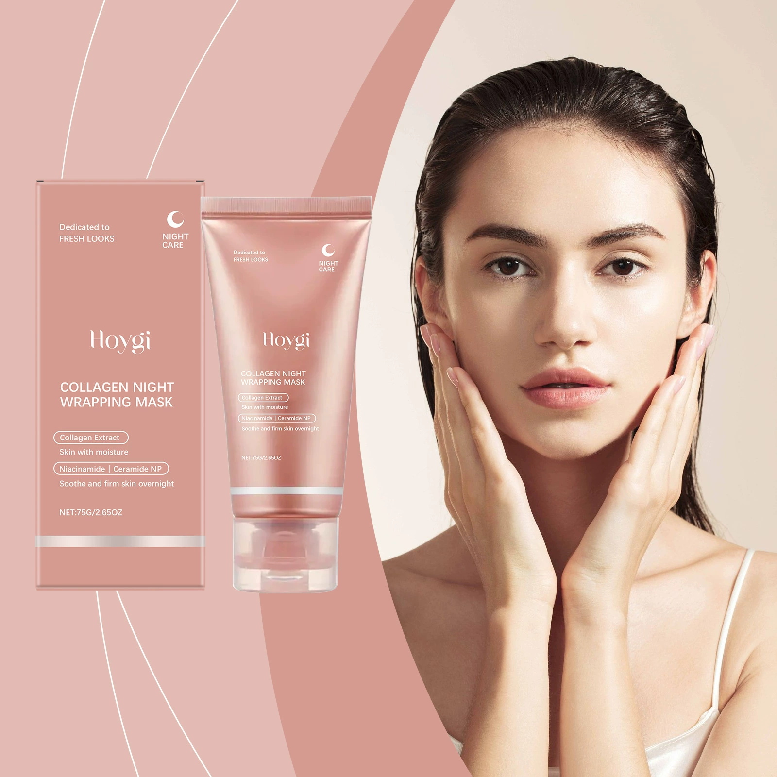HOYGI коллагеновая отшелушивающая маска Ежедневная очистка и отшелушивание увлажняющая и увлажняющая маска по уходу за кожей