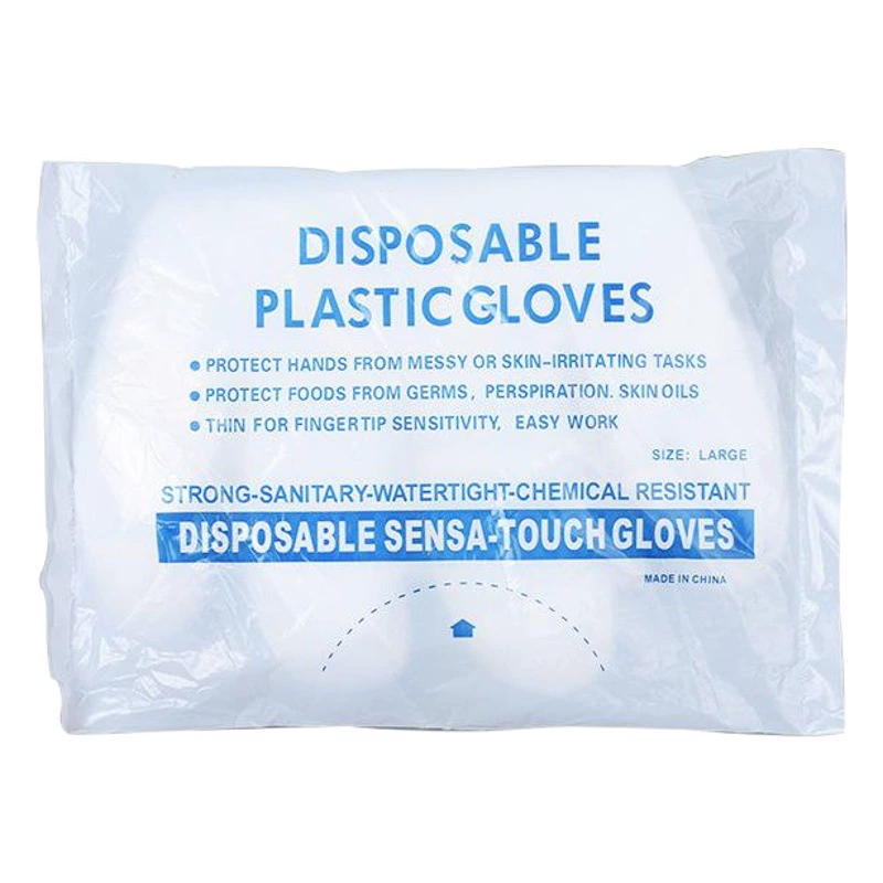 PE перчатки 100 пакетов Кейтеринг на вынос прозрачные толстые одноразовые перчатки для пищевых продуктов оптом