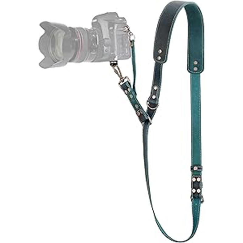 Green Single Camera Strap Professional Single Full-Grain Leather Quick Release Equipment Dslr Strap for Photographers