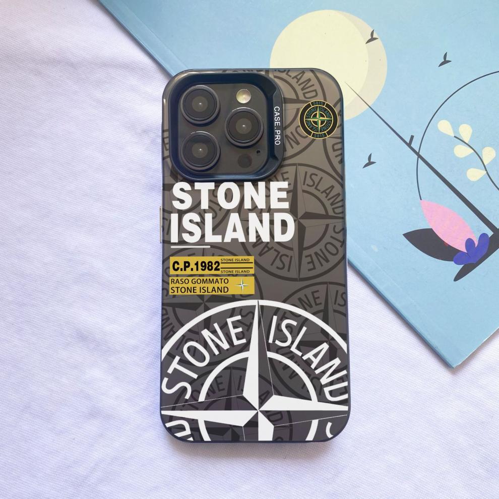 Stone Island Shockproof PC Label IMD Wholesale Mobile Phone case for iPhone 17 16 15 14 Plus 13 12 11 Pro Max case