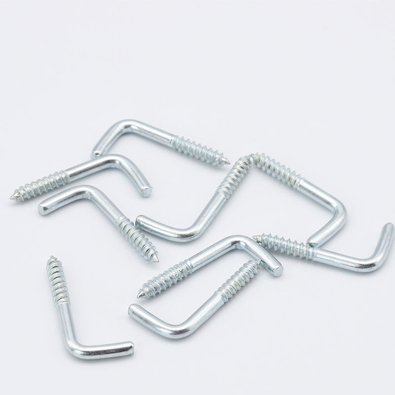 碳钢镀蓝锌直角钩l型挂钩自攻螺丝灯钩7字钩M2.4|M2.5|M3.4|M3.8