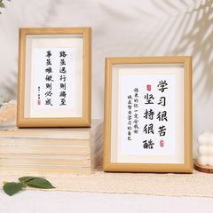 Hollow picture frame, display wooden calligraphy and painting DIY frame, photo wall, office display wholesale
