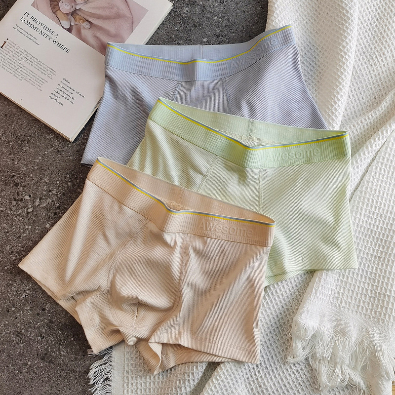 Special Offer Cream Hot-Selling Men's Underwear Waffle Modal Cotton Boxer Shorts Trendy Shorts for Teenagers