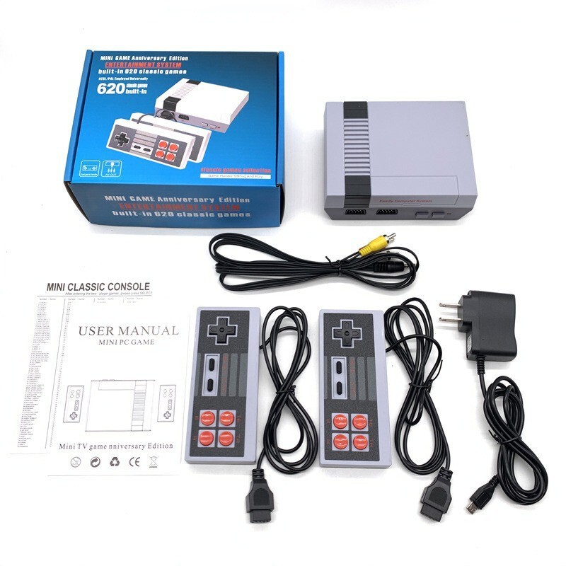 跨境外贸有线NES620掌上游戏机经典怀旧双人对打复古家用FC红白机|undefined