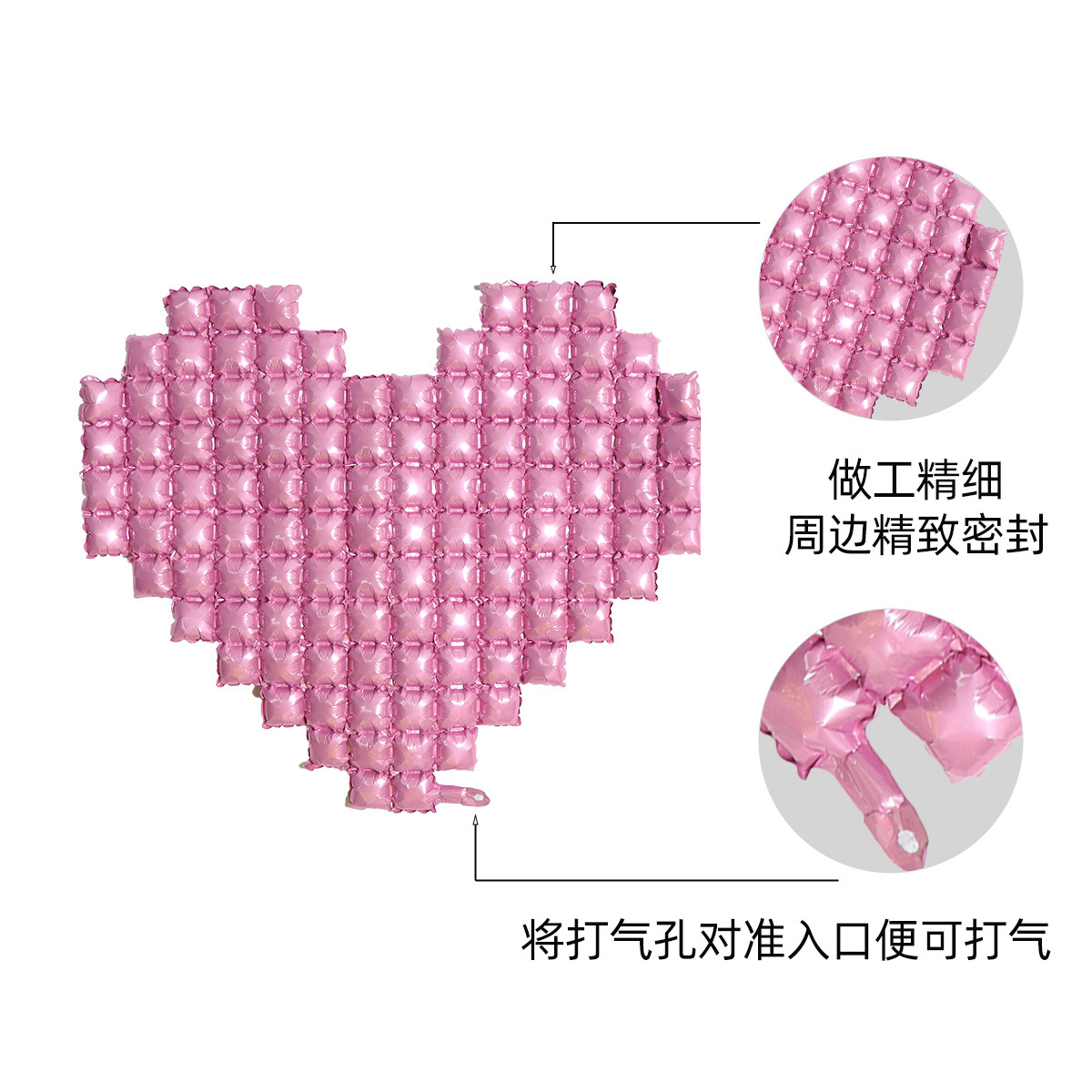 Globos de pared de fondo Globos de amor al por mayor Decoración de la boda Decoración de la escena Diseño de la pared de fondo Globos de película de aluminio de amor