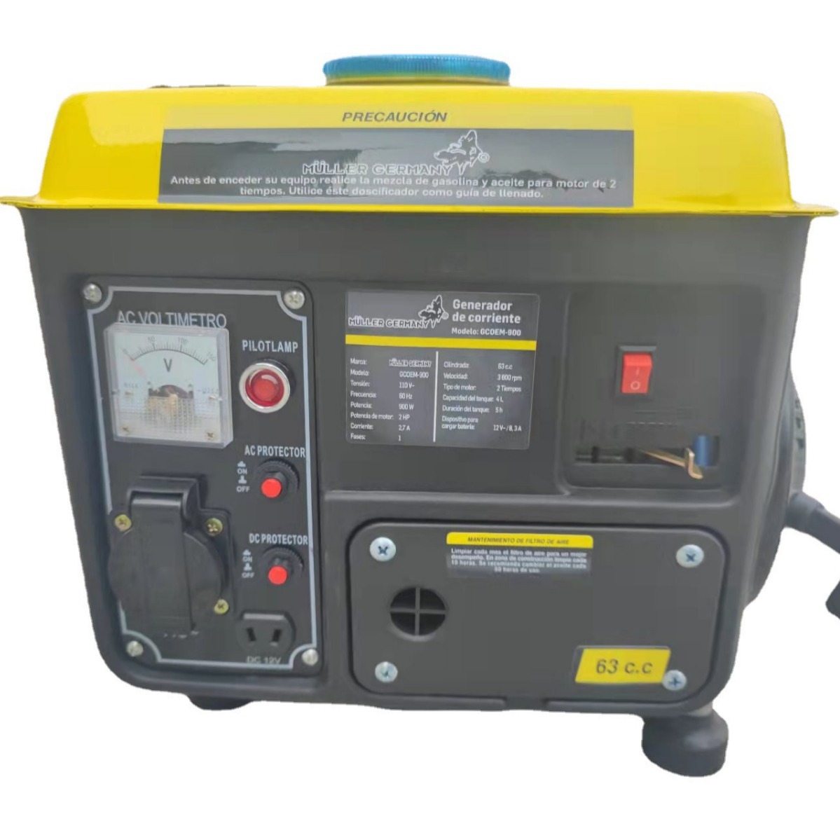 外贸批发小型汽油发电机900W家用户外手提220/110V房车摆摊