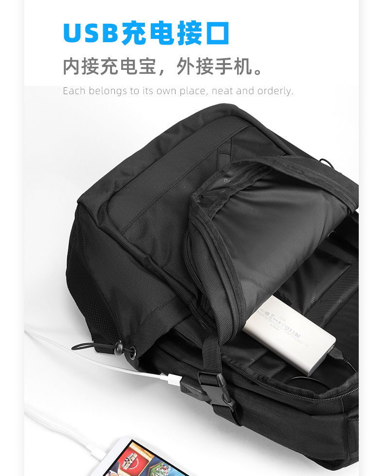 礼品背包电脑双肩包军刀同款休闲商务多功能防水工厂backpack详情17