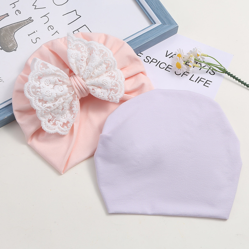 Children Unisex Cute Bow Knot Baby Hat display picture 1