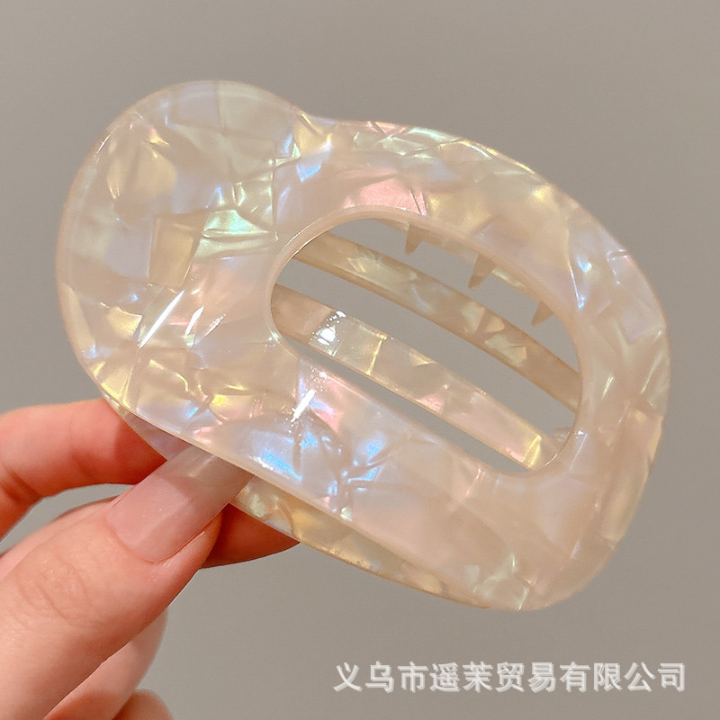 鲍鱼抓夹女圆形扁平后脑勺盘发夹不硌头扎发弧形马尾夹发卡发饰品|undefined