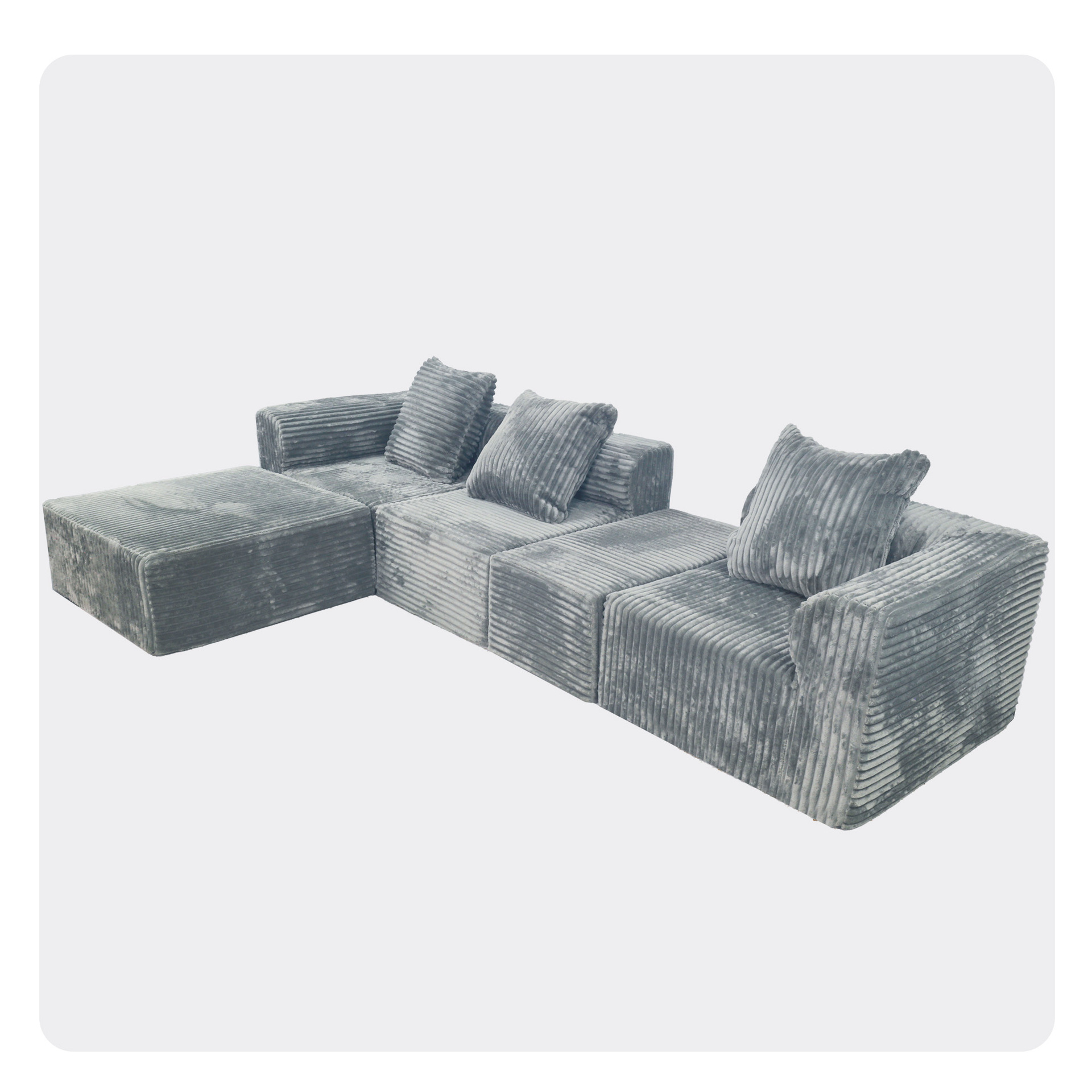 Sofá comprimido comercio exterior transfronterizo nuevo esponja vacío embalaje de esquina combinación de sofá muebles de sala de estar sofá perezoso