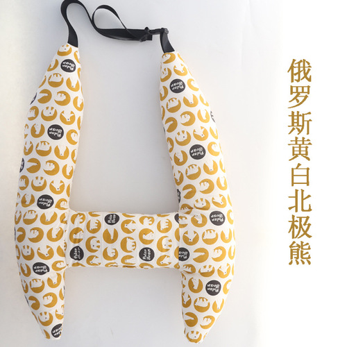 Car sleeping pillow pillow dual-purpose cotton breathable summer car adult and child washable cushion car supplies