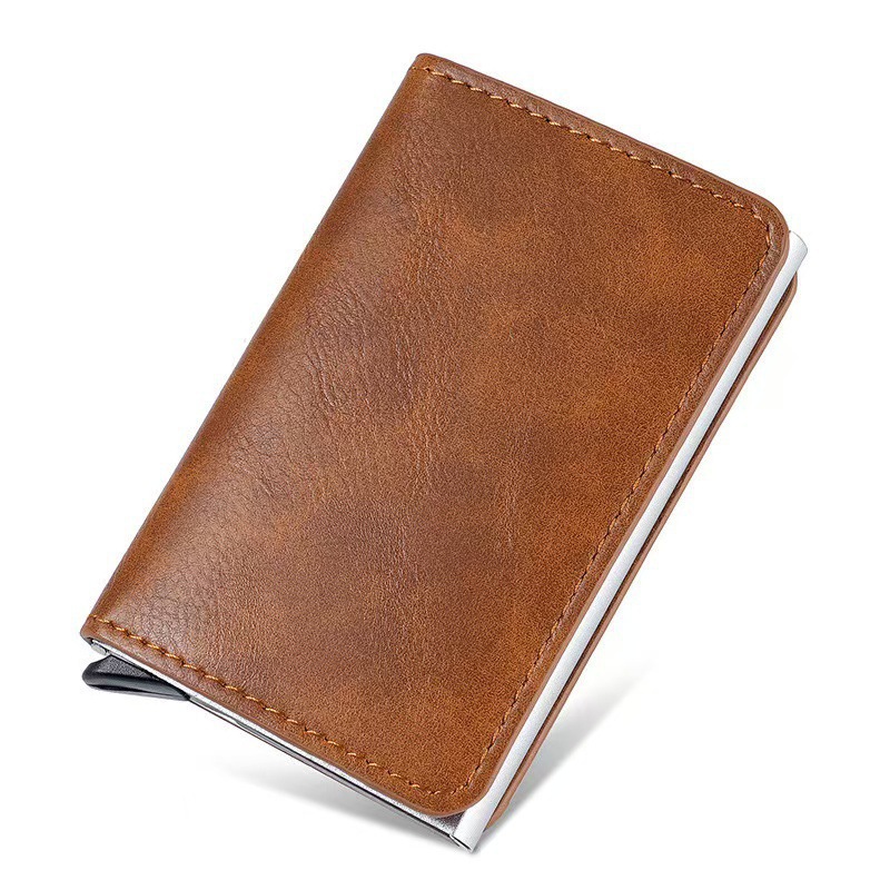 Cartera con Bloqueo RFID para Hombre, Tarjetero para Identificación y Tarjetas de Crédito