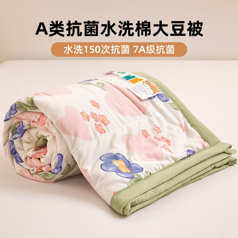 Clase A edredón de verano con núcleo de algodón lavado de soja edredón fresco de verano edredón de aire acondicionado lavable a máquina 2025 nuevo edredón fino de verano para niños