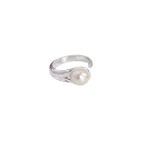 s925 sterling silver pearl ring for women cold style ins French temperament fashion minimalist niche design open ring