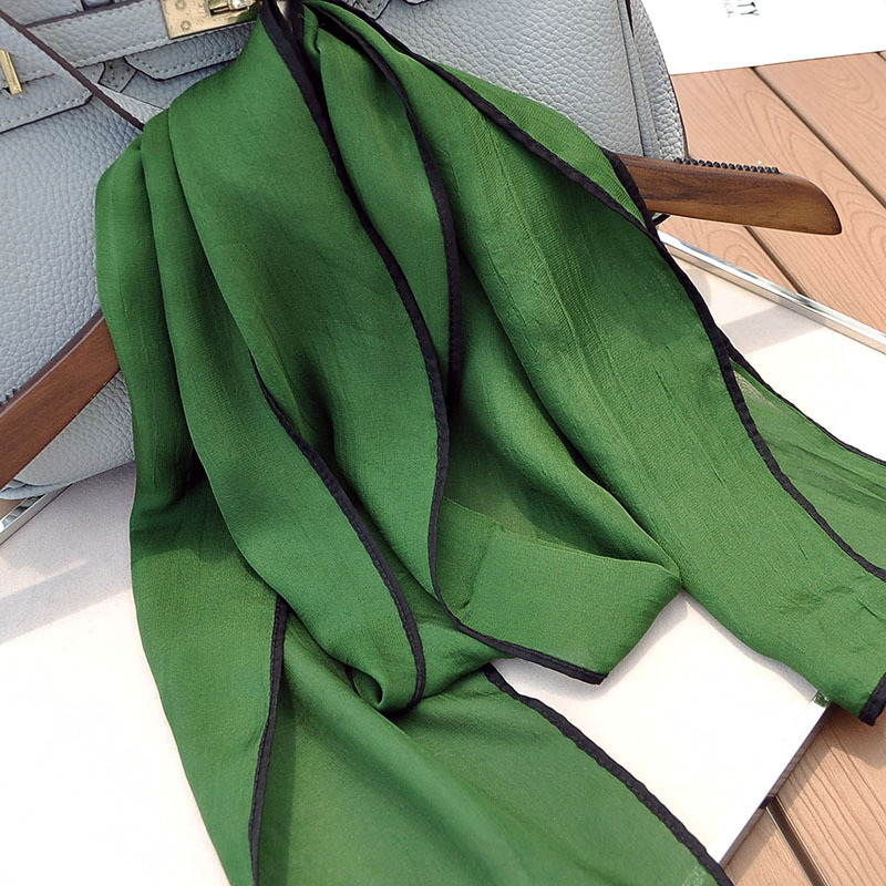 Buñuelo de seda sólida pequeña banda larga ligera Tiansil correa de cabello correa de cabello correa