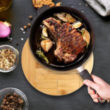 定制加工圓形可擴展木制耐熱鍋墊  家用桌面防燙實木產盤隔熱墊