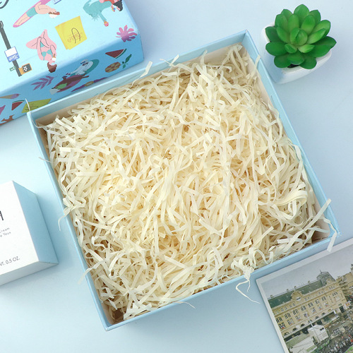 Raffia Shredded Paper Strips Light Pink and Blue Packaging Gift Items Candy Box Filler Manufacturer Wholesale Per Pounds