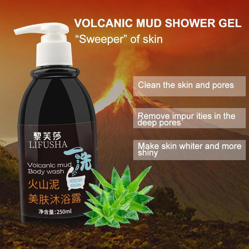 Levsa Volcanic Mud Skin Beauty Shower Gel 250ml Moisturizing and Replenishing Cleansing Export Spot Wholesale Hot Style