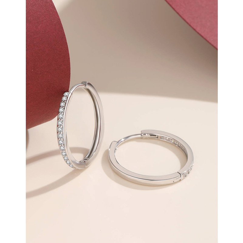 Pendientes retorcidos circulares de plata de ley 925 coreanos, pendientes, pendientes, pendientes de anillo de sentido de alto nivel de nicho simple de verano femenino