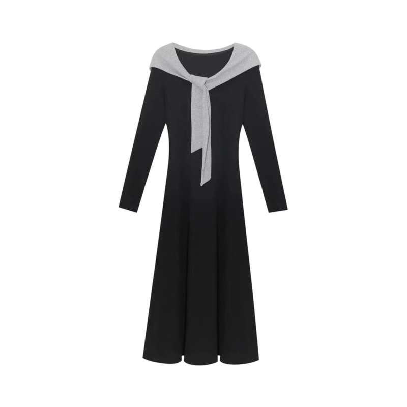 【ベルト付き】大きいサイズの婦人服秋の新型太ったMM英倫風は腰の長いスカートを収めて肉を遮って痩せています。|undefined