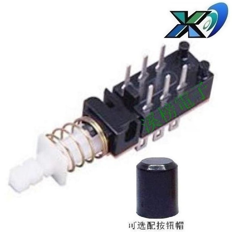 净化器自锁开关侧按6脚 电器6脚直键开关卧式 照明按钮开关侧按
