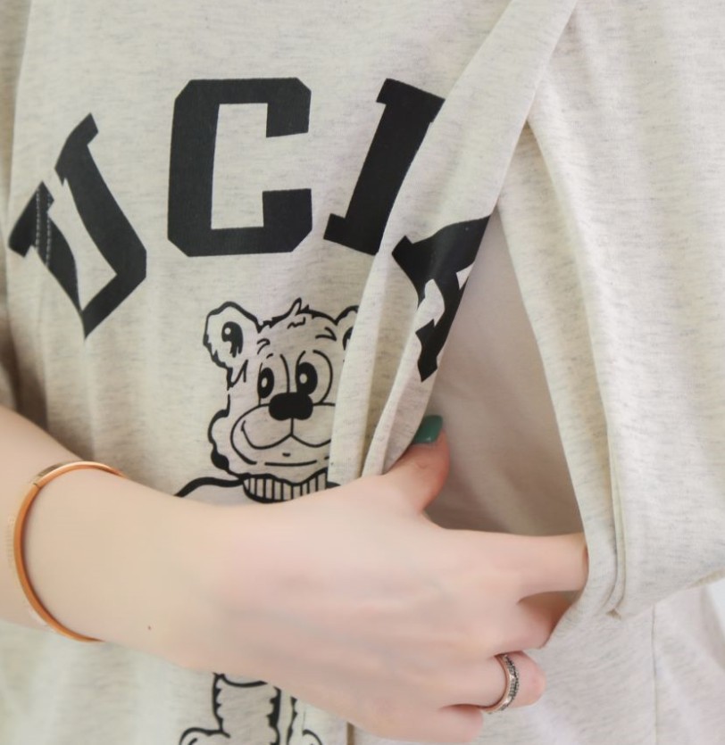 Summer long T-shirt for pregnant for breastfeeding