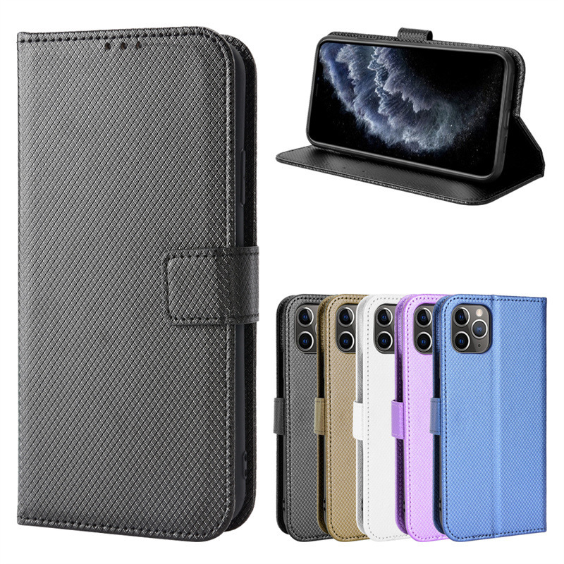 Suitable for Apple 17 Pro Max Phone Case, iPhone 16/Se2022 Leather Case, Flip Cover, 14 Diamond Pattern Card Holder