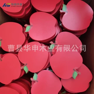 定制木质苹果摆件装饰红色爱心礼盒空盒心型苹果造型开学典礼玩具