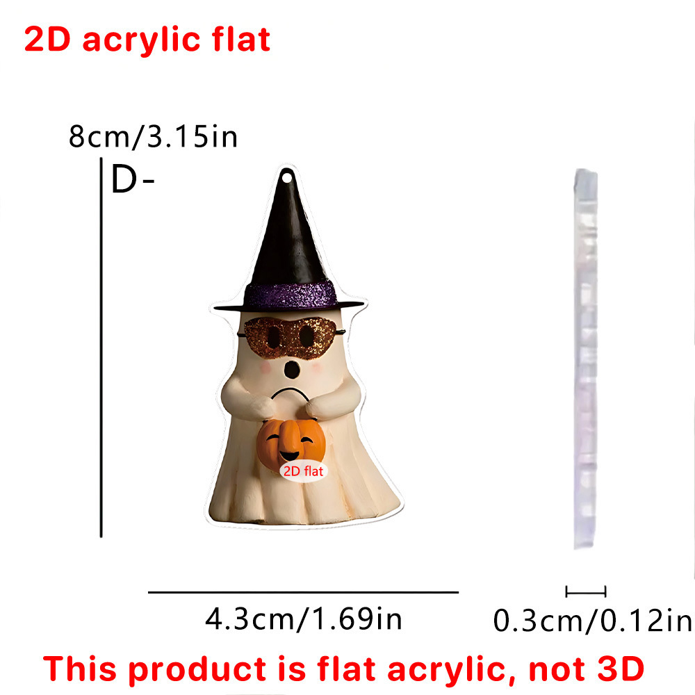 Transfronterizos Halloween Luna en brujas diálogo y dibujos animados pequeños fantasmas plano acrílico fiestas decoración colgante
