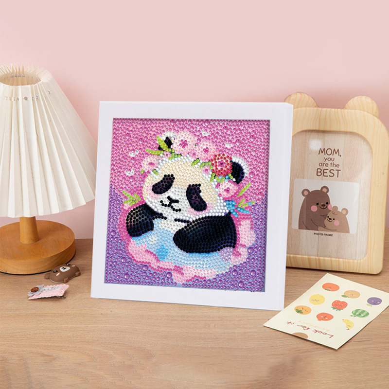 Transfronterizo Amazon nuevo dibujo de diamante infantil diy niña juguetes hechos a mano animal diamante dibujos animados pegatinas