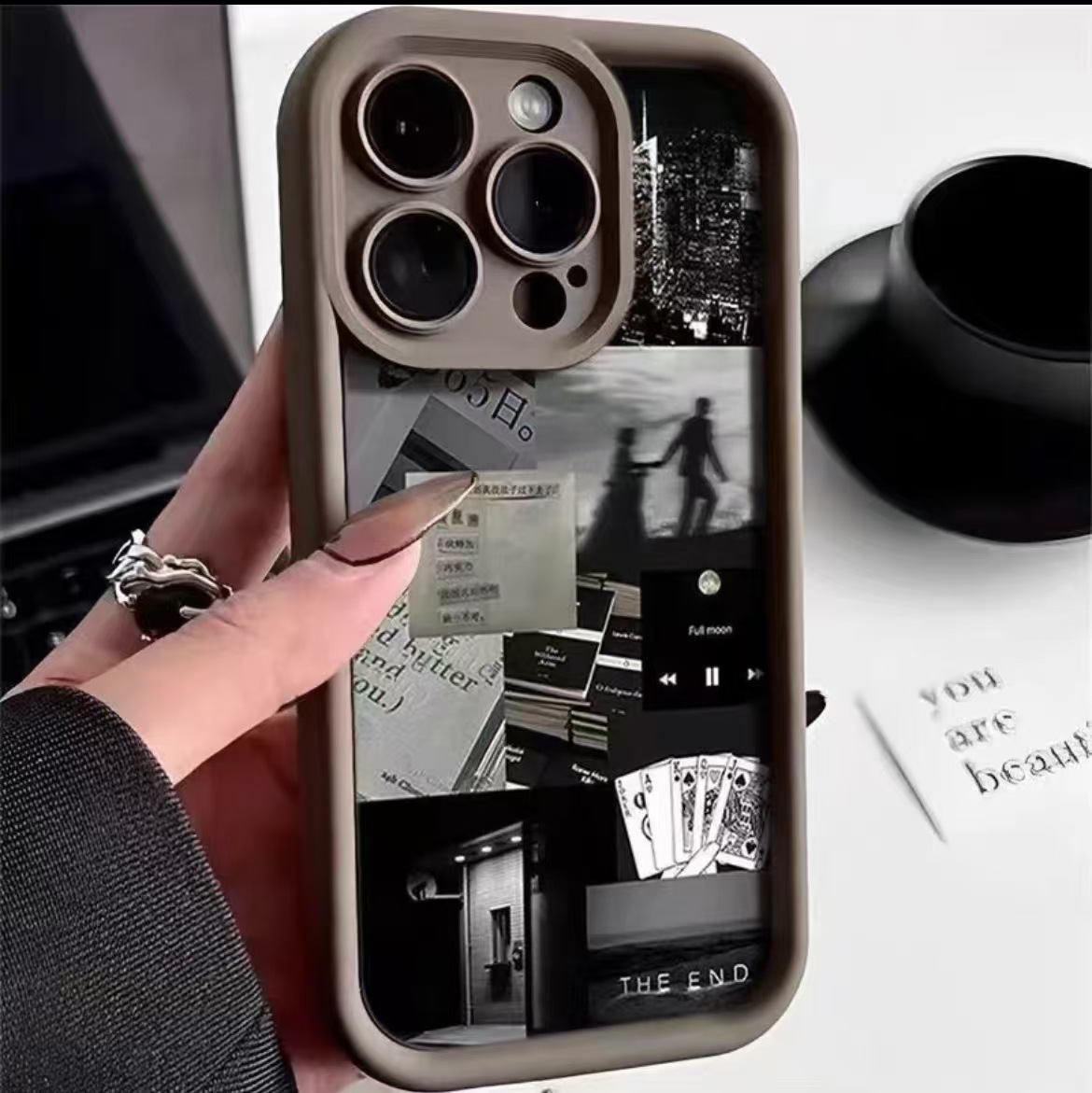 Funda para teléfono móvil iphone16 de estilo europeo y americano Apple 15promax nuevo 14pro anti-caída 13/12 personalidad 11