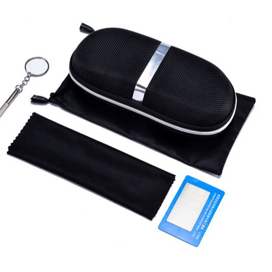 Multi-functional glasses hook box can be printed LOGO multi-functional screwdriver glasses bag glasses cloth zipper box mirror cloth