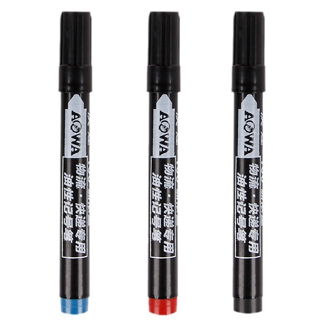 Pluma de marca negra aceitosa pluma de cabeza grande Impermeable de secado rápido logística expresa no se desvanece gran capacidad alargada Pluma de marca