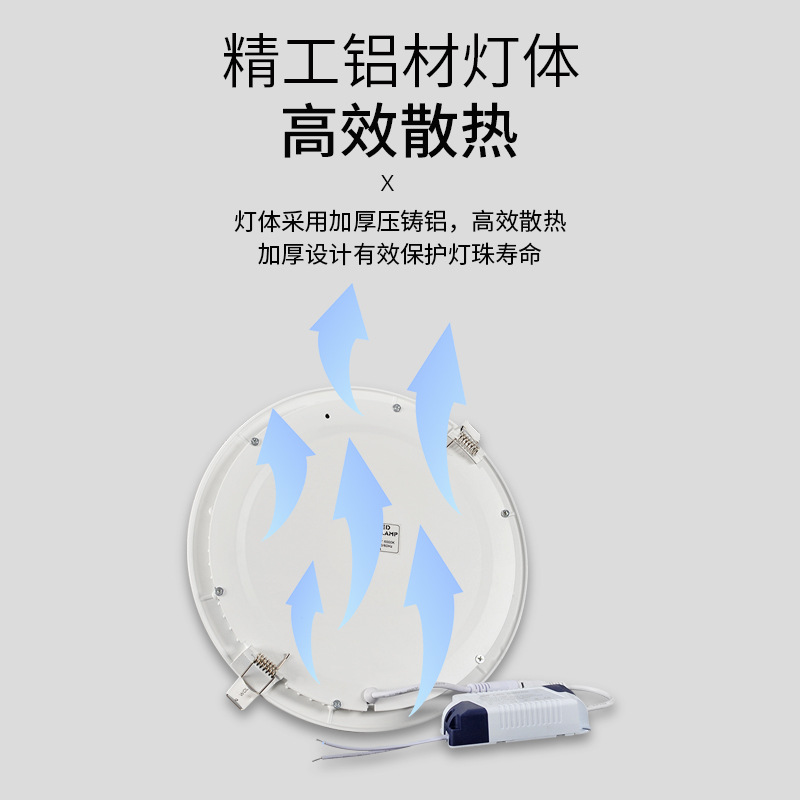 Ultra-Delgado Downlight LED lámpara de techo incrustado lámpara del panel agujero redondo lámpara de proyector lámpara agujero pasillo hogar simple lámpara