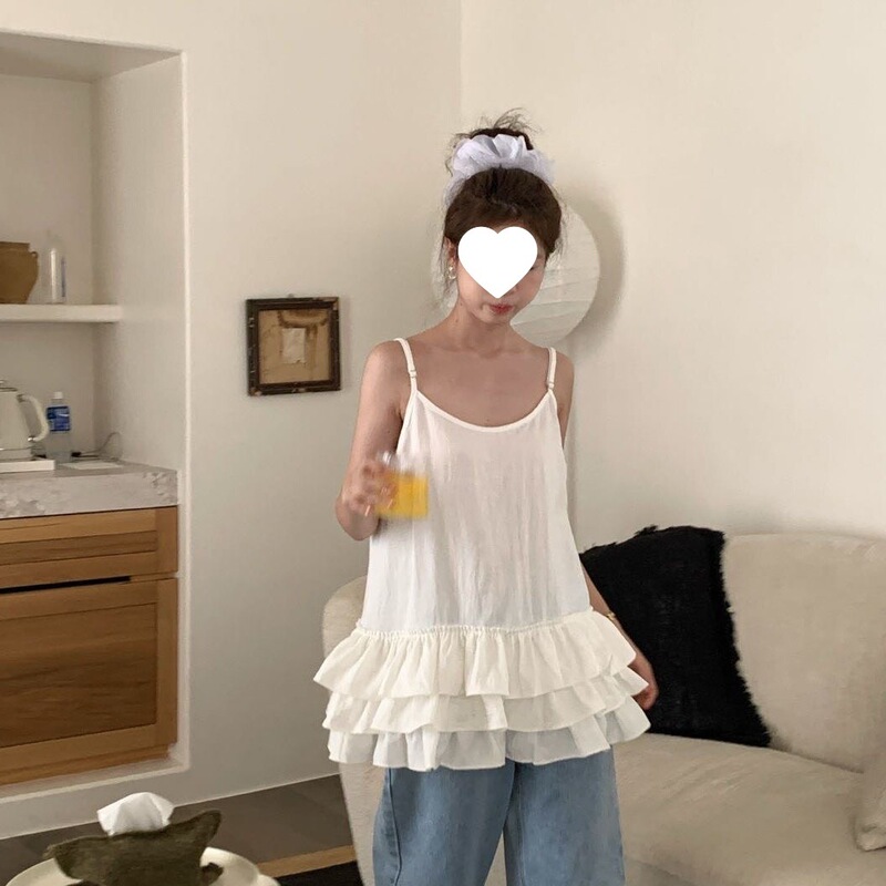 New Style Lace Dongdaemun South Korea Vest Spring Stacked Sleeveless Top Women's balance2025 Year