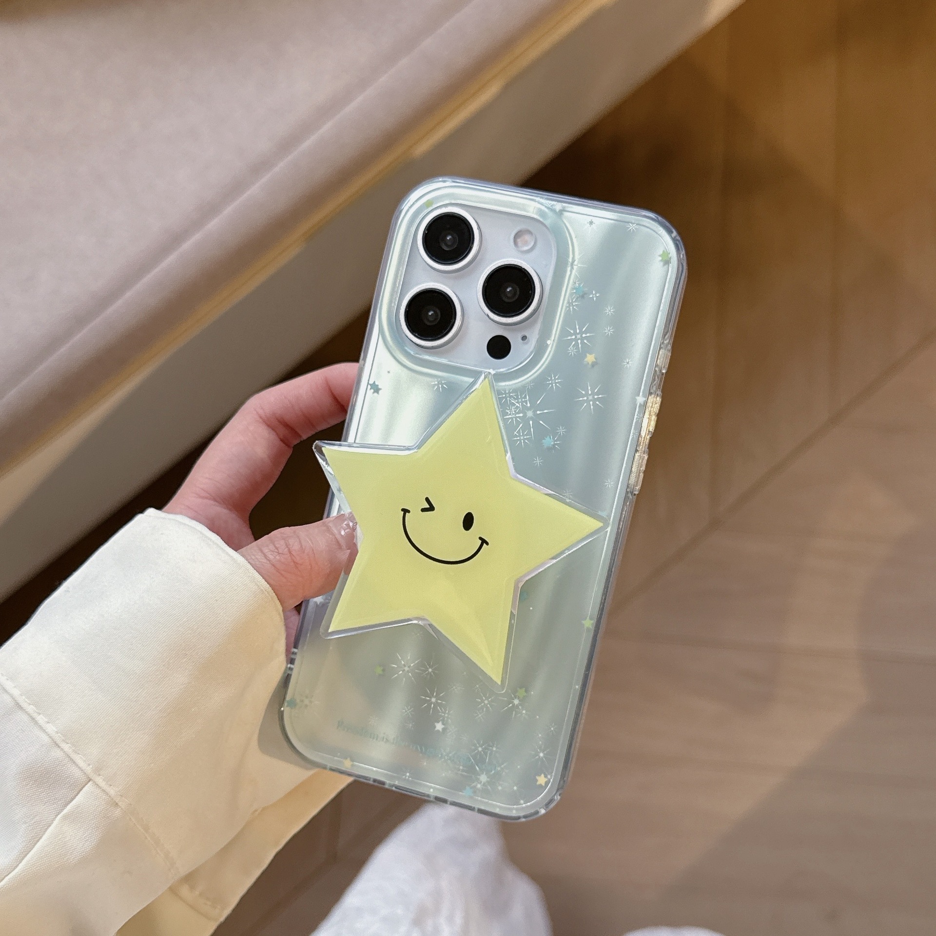 Soporte de estrella verde menta de fantasía para iPhone15 Apple 16ProMax funda para teléfono móvil 14 girl 13 nuevo