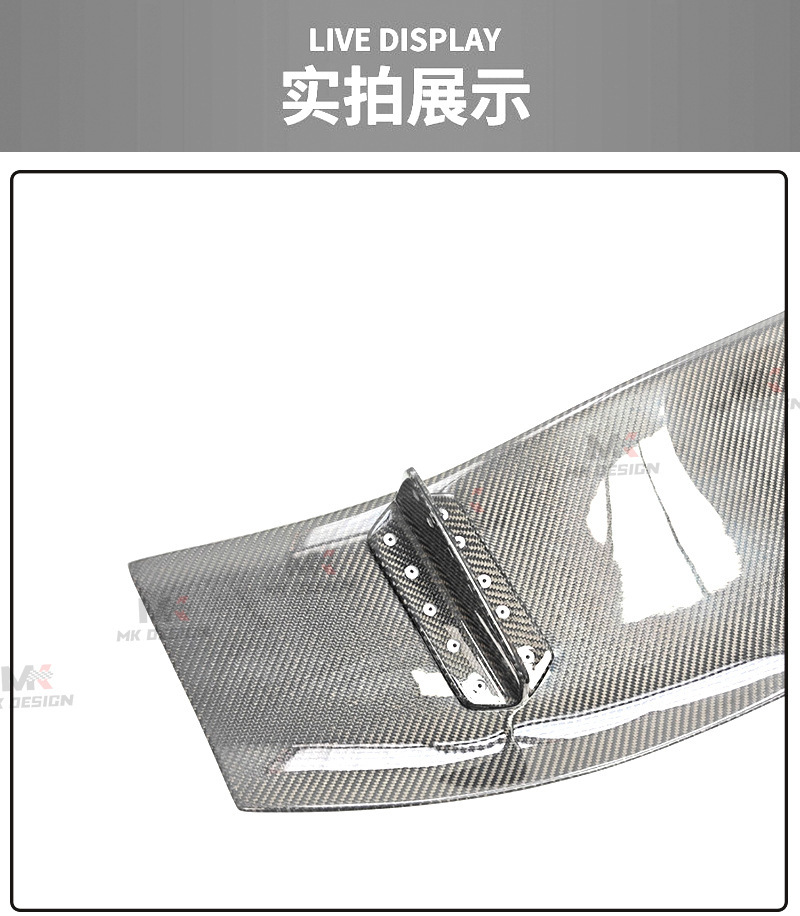 Suitable for Honda Civic Type-R FK8, carbon fiber spoon-style large rear wing spoiler