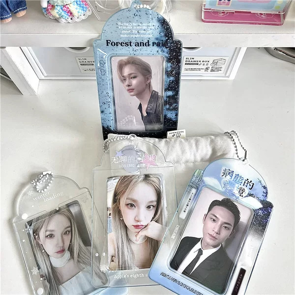 INS Original Dream Transparent PVC Card Set Cute Star-chasing Aidou Small Card Dining Card Campus Card Storage Card Bag Pendant