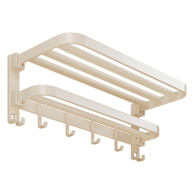 Cream style space aluminum towel rack punch-free bathroom bath towel rack toilet toilet toilet pendant cover