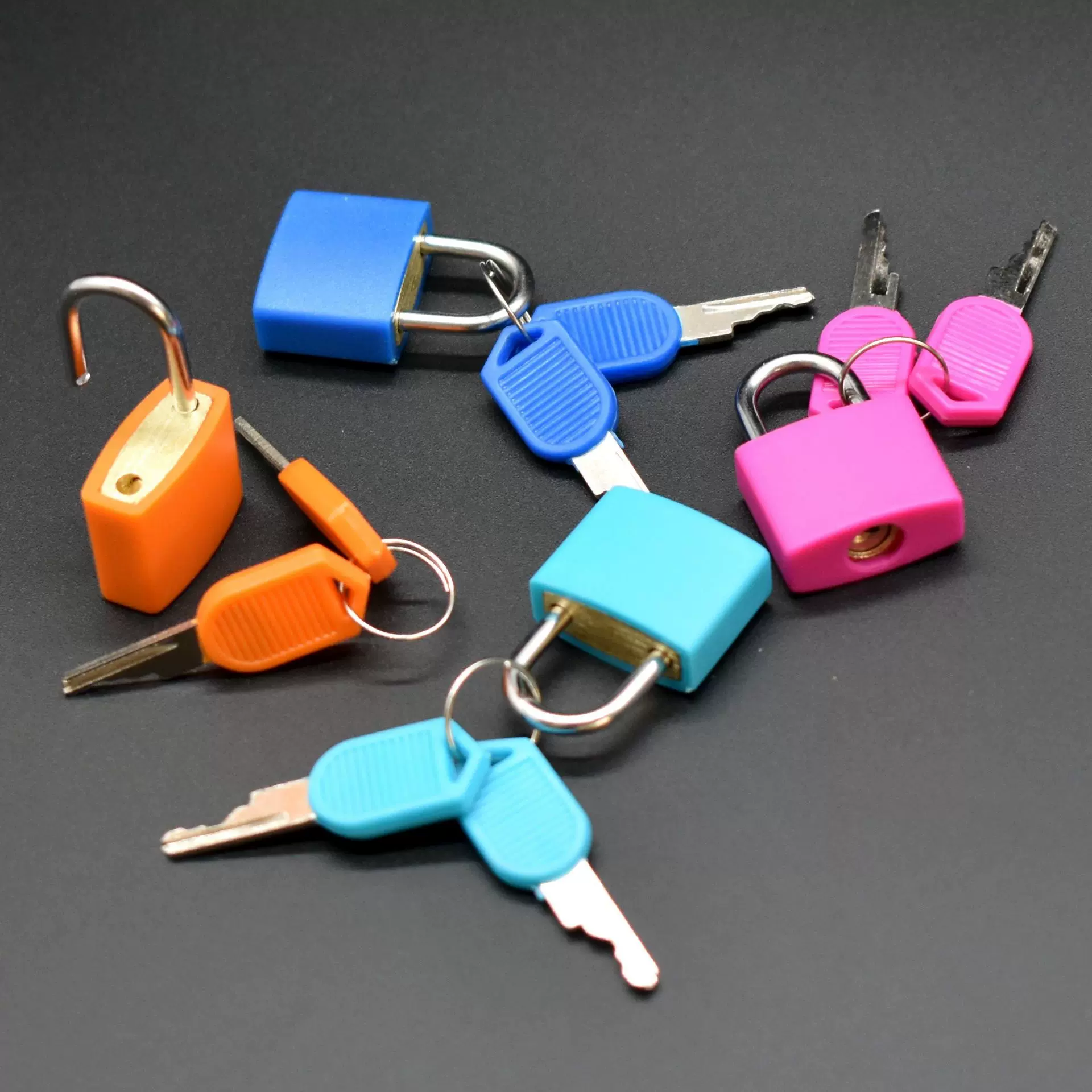 彩色套壳锁 铜锁批发 仿铜挂锁跨境卡通锁家用迷你小锁锌合金锁具