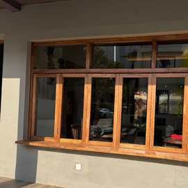 老榆木折叠窗店铺民宿平开窗复古木质门窗框架门隔断落地门窗推拉