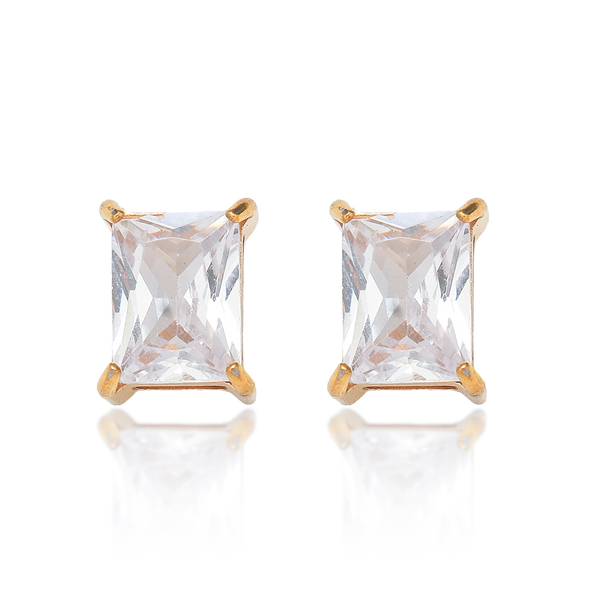 1 Pair Geometric Classic Style 304 Stainless Steel Ear Studs display picture 3